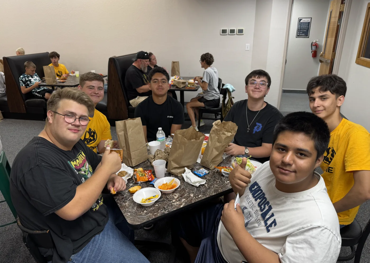 Teens connecting at Mission View Baptist