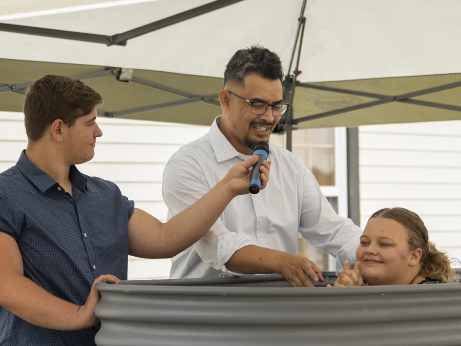 A baptism at Mission View Baptist